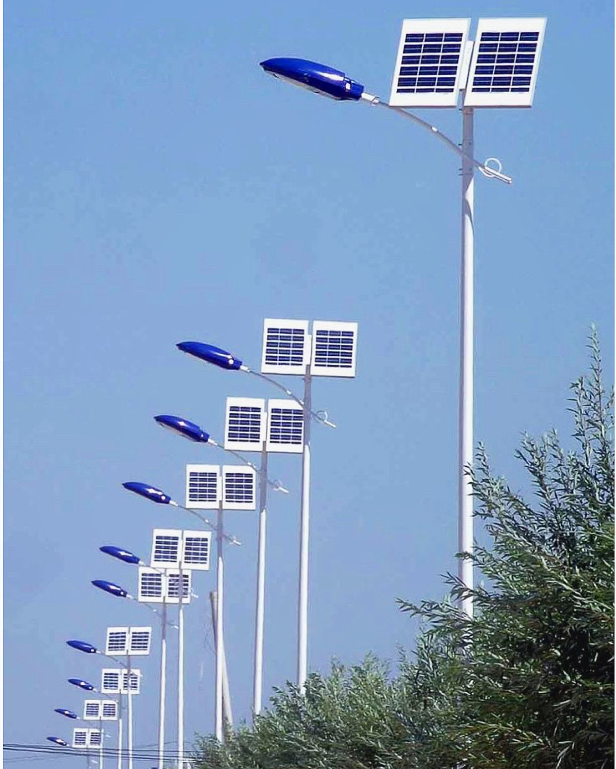 Where are the integrated street lights better